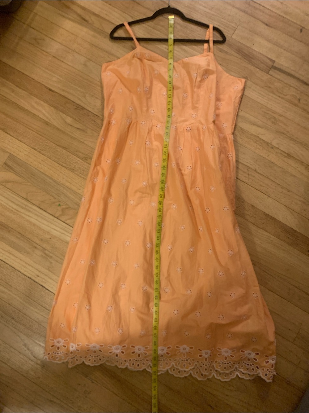 Peach Embroidered Eyelet Sundress - Picture 2 of 4